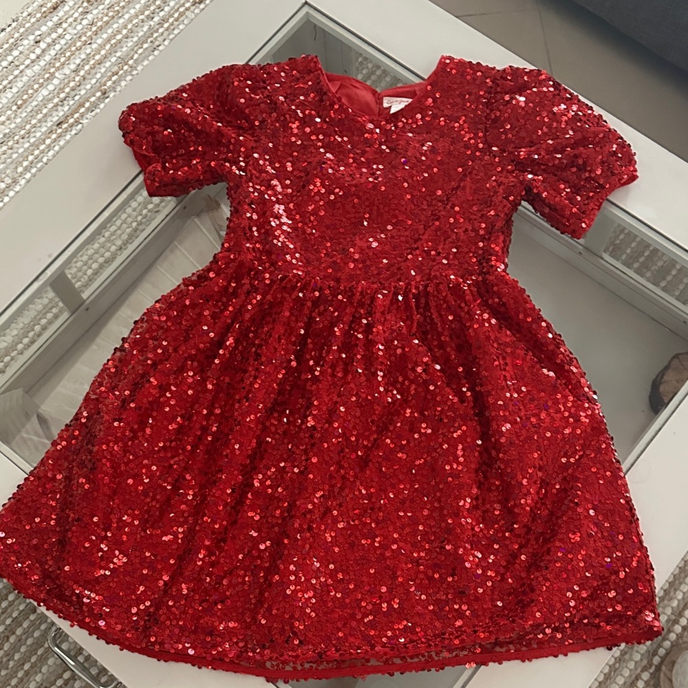 Cat & Jack Red Sequin Kids Dress
